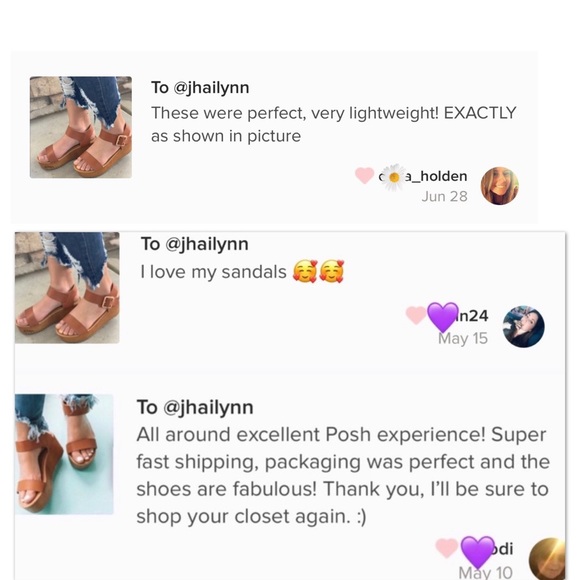 LAST 6 Tan platform sandals HP 🌻 - Picture 4 of 7